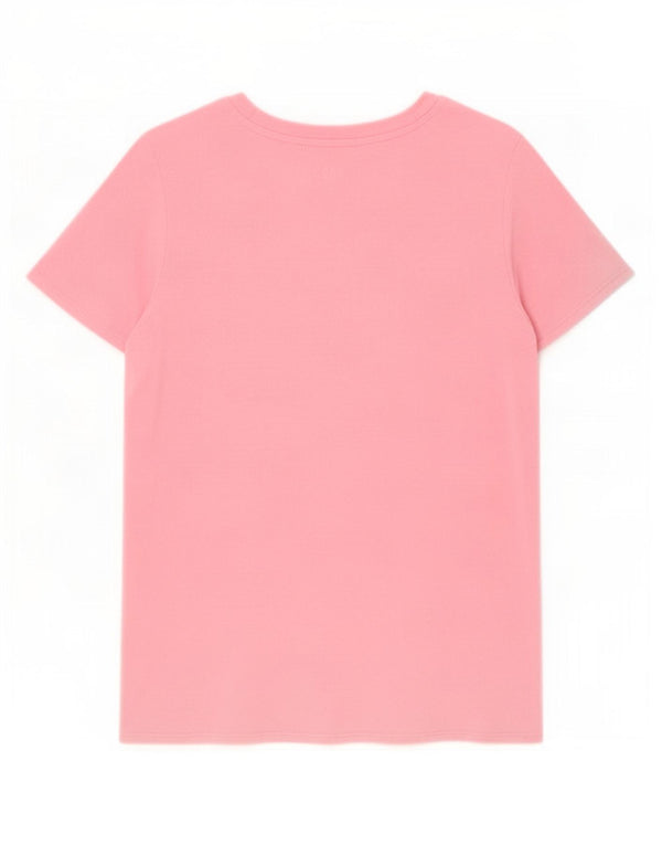 Camiseta feminina Gap UK 10 pequena rayon rosa