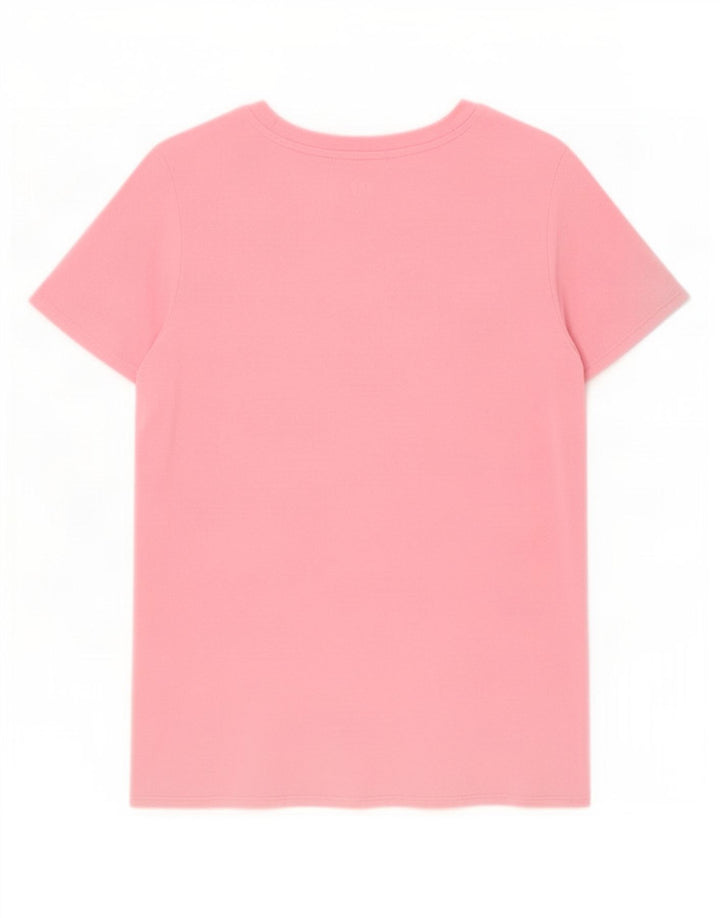 Camiseta feminina Gap UK 10 pequena rayon rosa