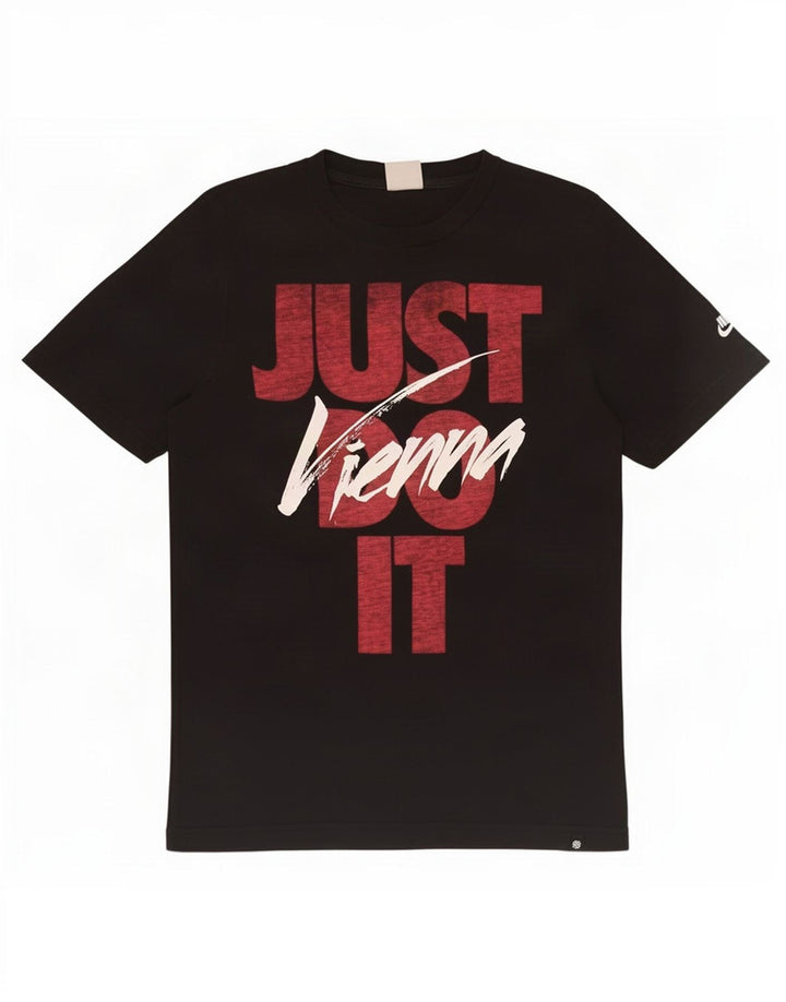 Camiseta Nike masculina gráfica top pequeno algodão preto