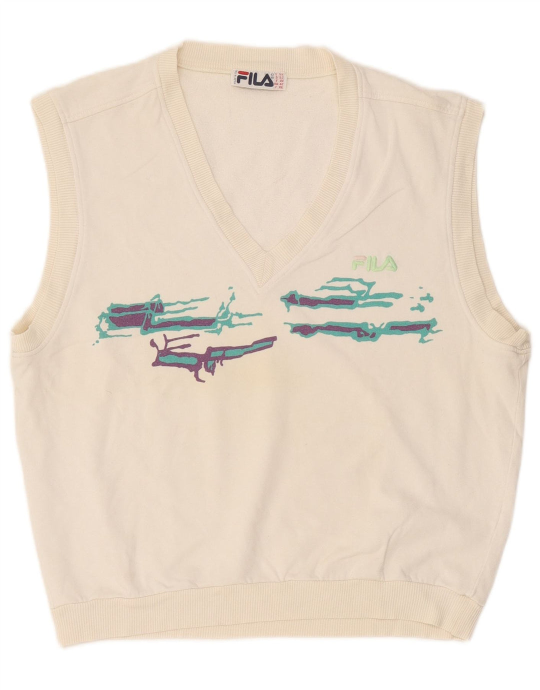 Fila Mens Graphic Vest Tank Top IT 52 Grande Branco