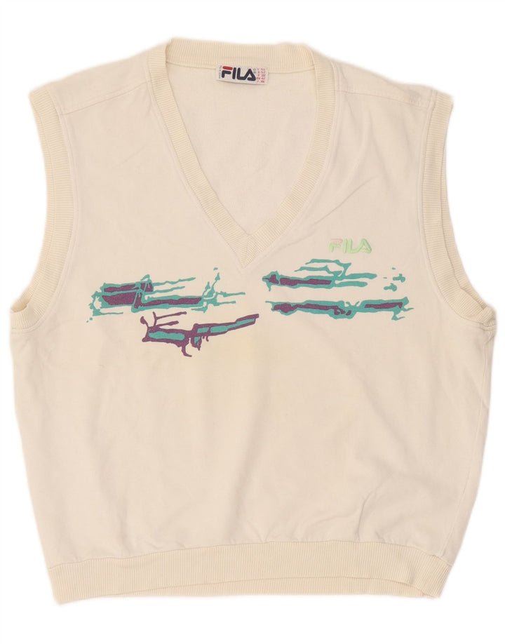 Fila Mens Graphic Vest Tank Top IT 52 Grande Branco
