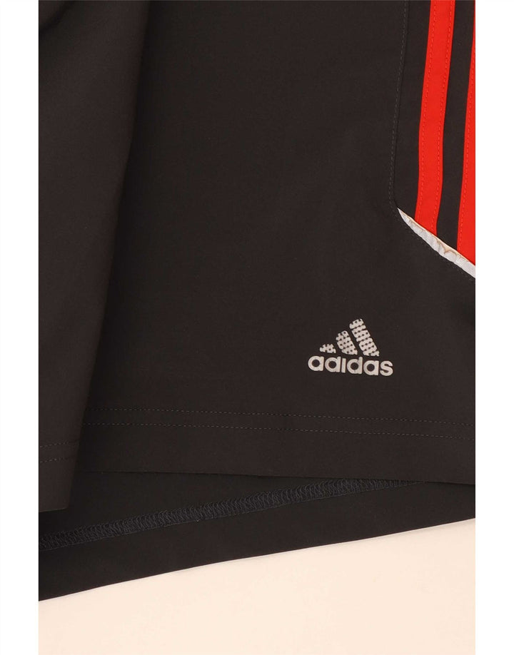 Shorts esportivos masculinos Adidas poliéster cinza médio