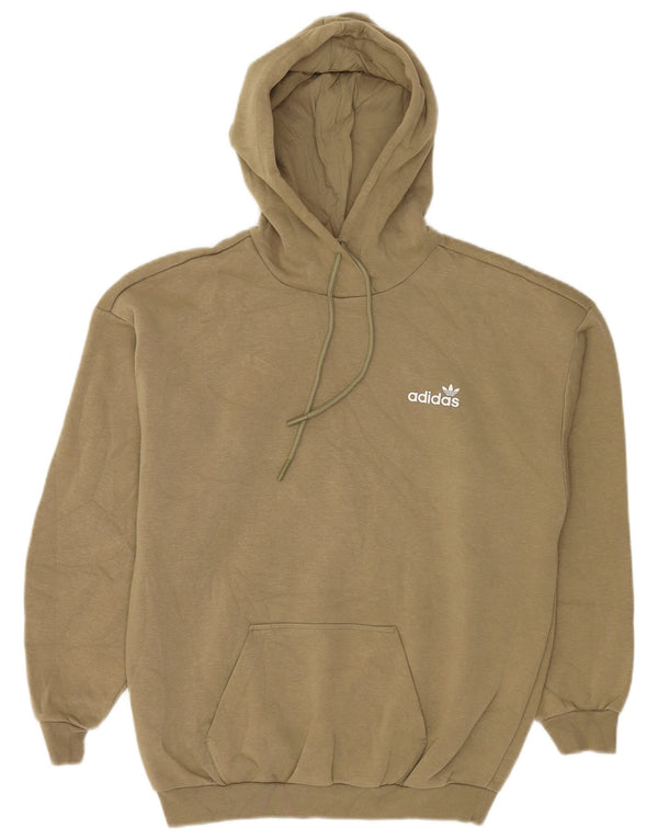 Adidas Womens Loose Fit Hoodie Jumper Reino Unido 14 Médio Algodão Verde