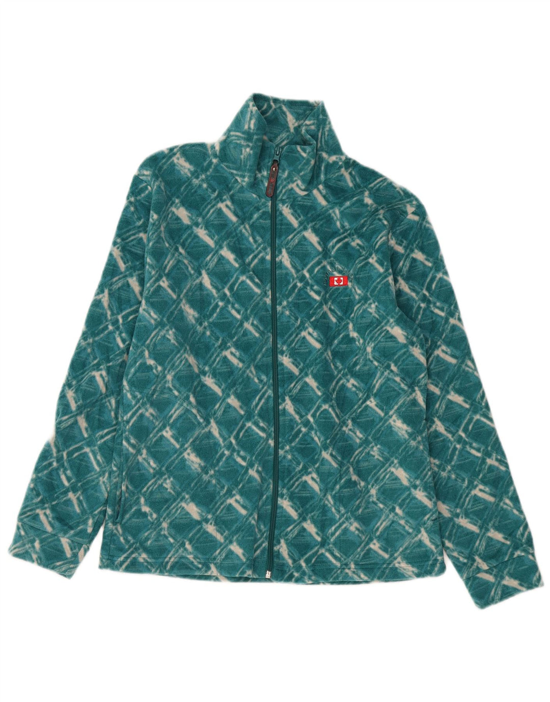 Jaqueta de lã feminina CANADA LOGAN UK 14 poliéster xadrez verde médio