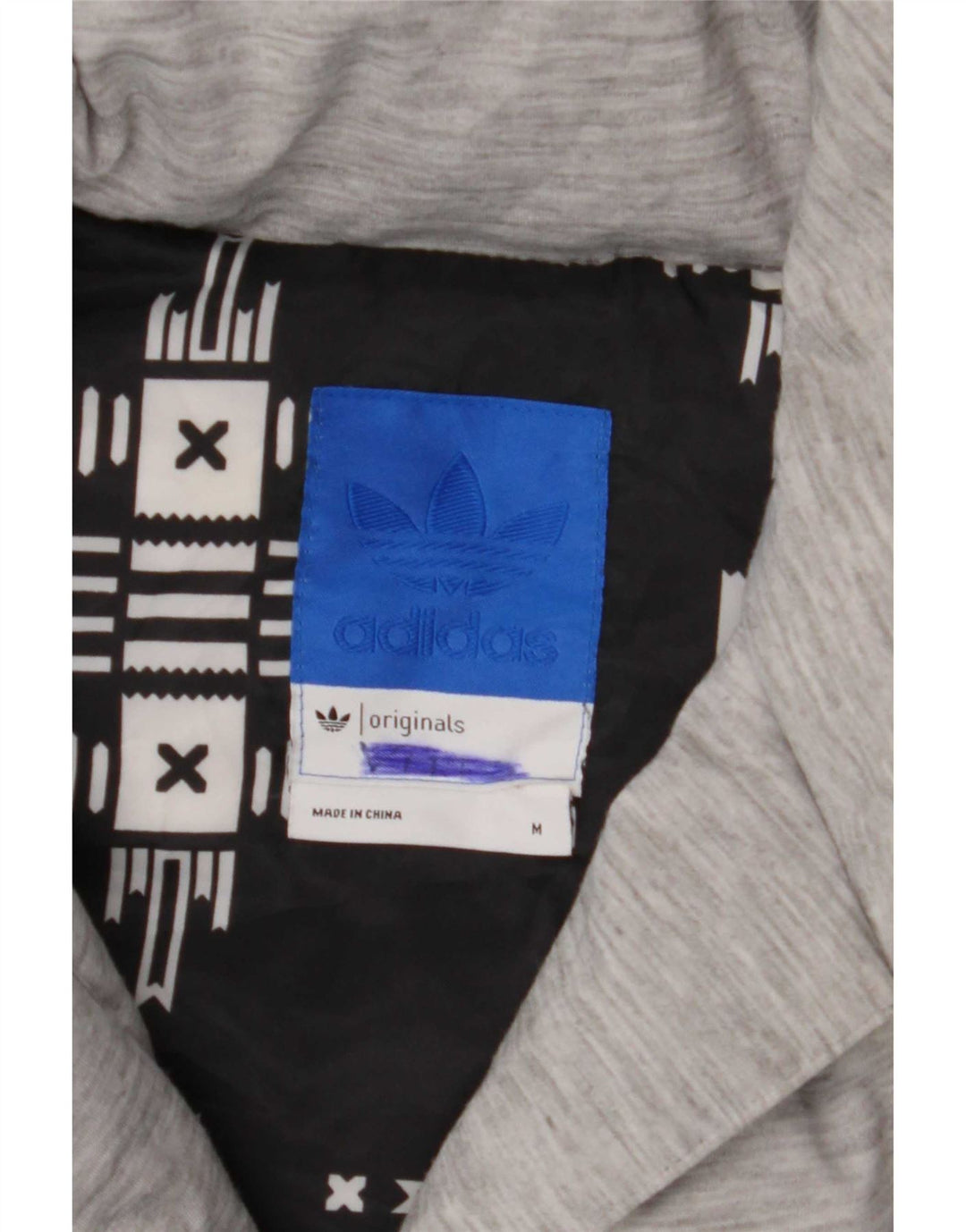 Jaqueta Adidas Feminina Crop Padded UK 14 Cinza Médio Colourblock Poliamida