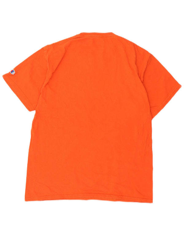 Camiseta masculina Champion Bucknell Bison Football com estampa grande laranja