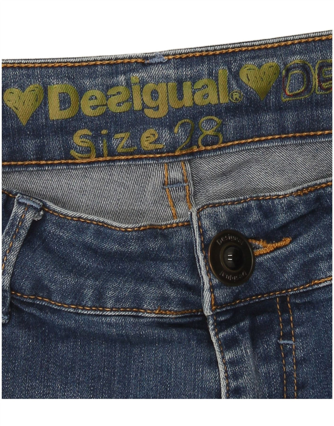 Desigual Jeans Skinny Feminino W28 L27 Azul