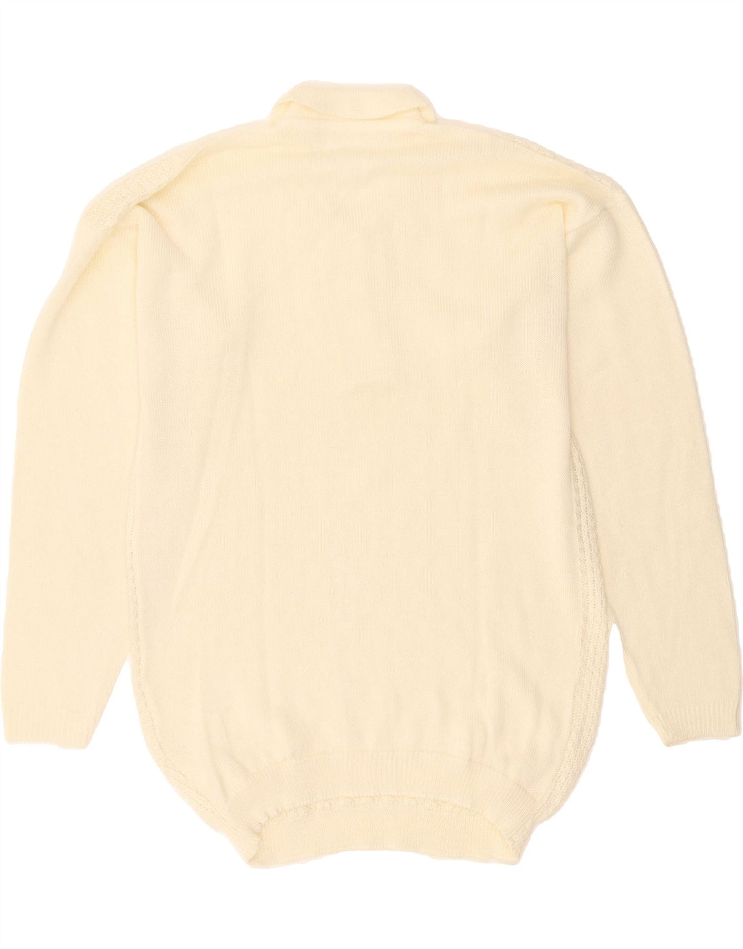VINTAGE Womens Polo Neck Jumper Sweater UK 16 Large White Vintage Vintage and Second-Hand Vintage from Messina Hembry 