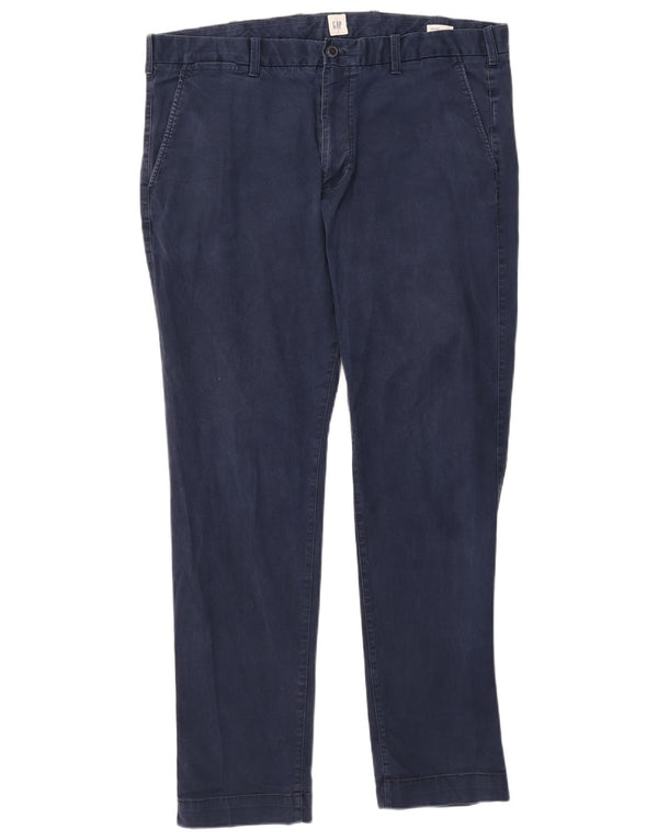 Calça Chino Slim Masculina Gap W38 L32 Algodão Azul Marinho