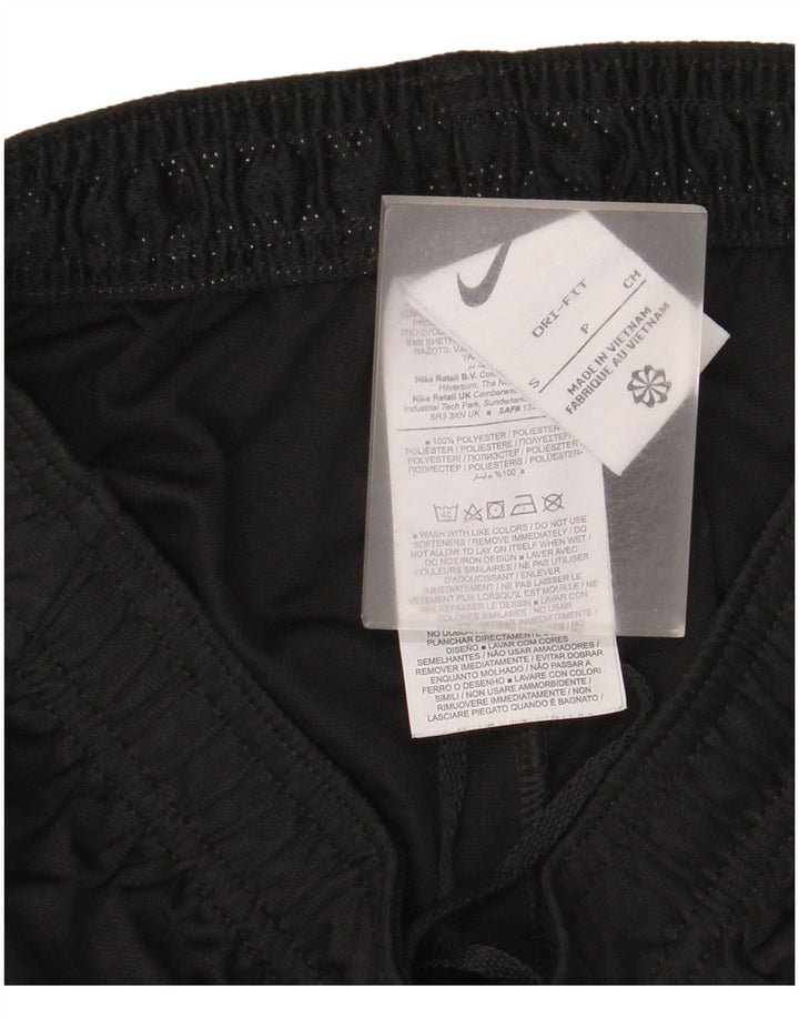 Shorts esportivos femininos Nike Dri Fit UK 8 pequenos poliéster preto