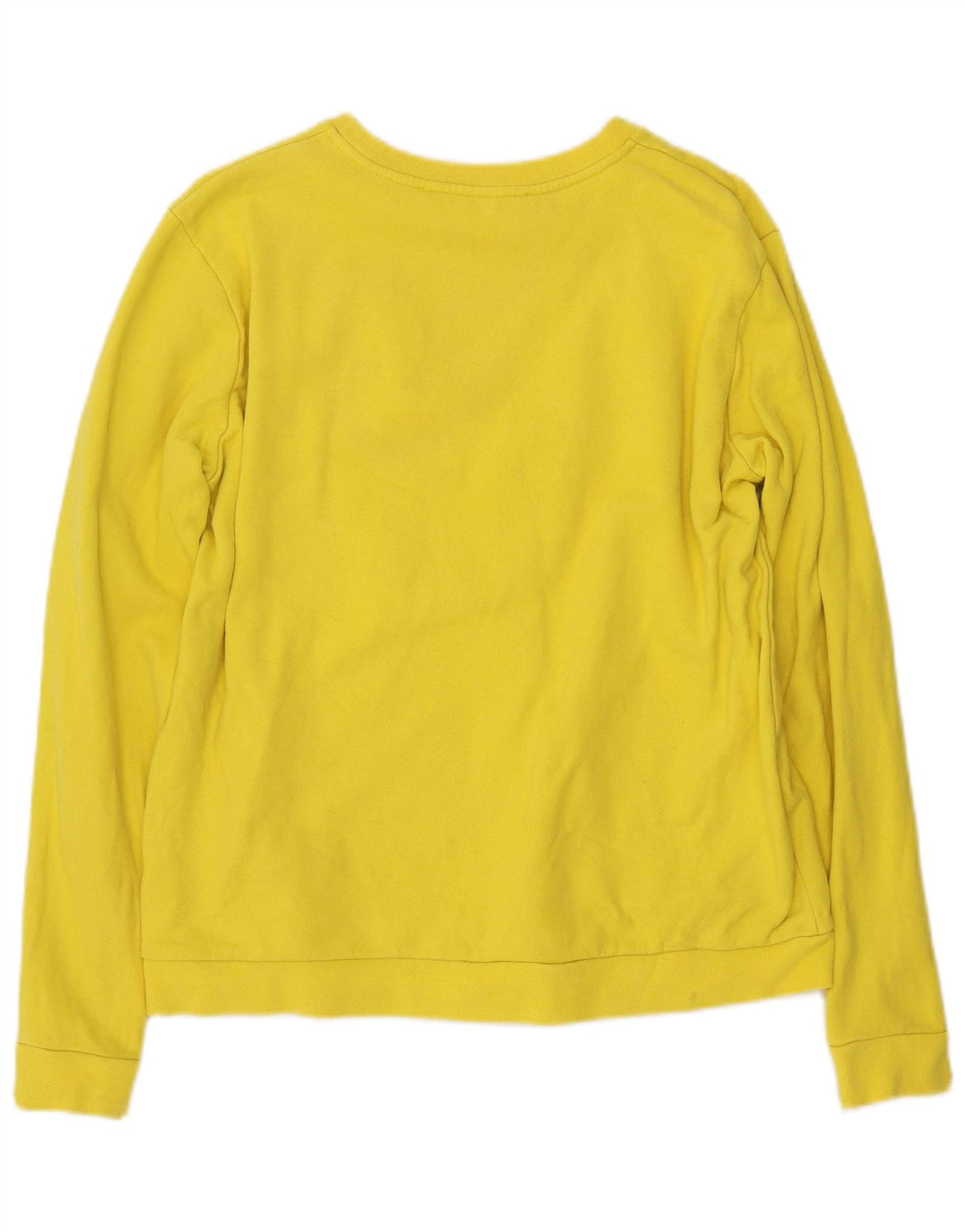 KARL LAGERFELD moletom feminino jumper UK 16 grande algodão amarelo