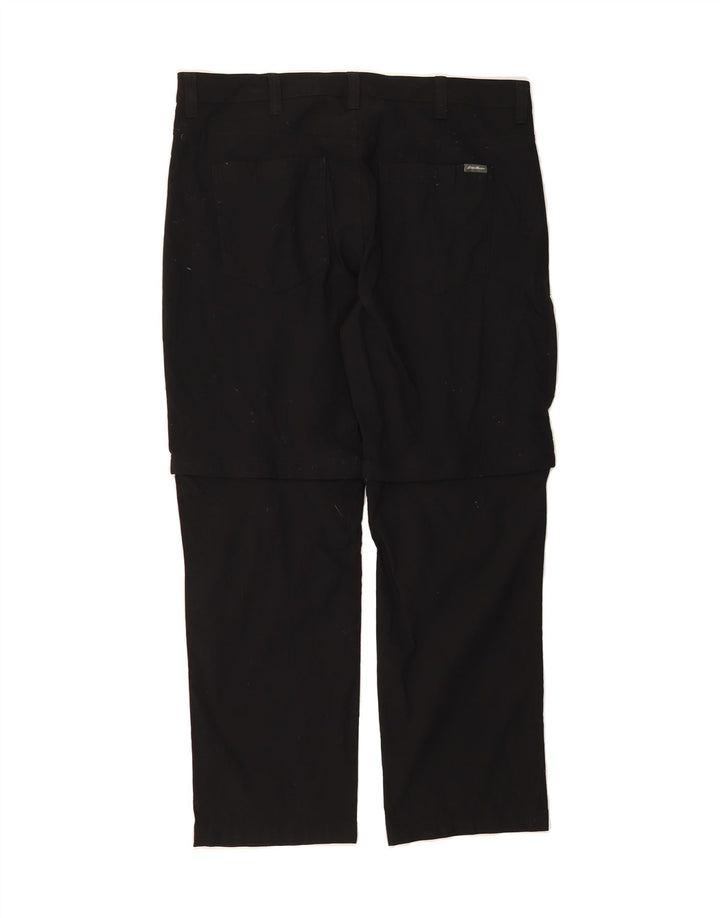 EDDIE BAUER Mens Straight Casual Trousers W40 L30  Black Nylon Vintage Eddie Bauer and Second-Hand Eddie Bauer from Messina Hembry 