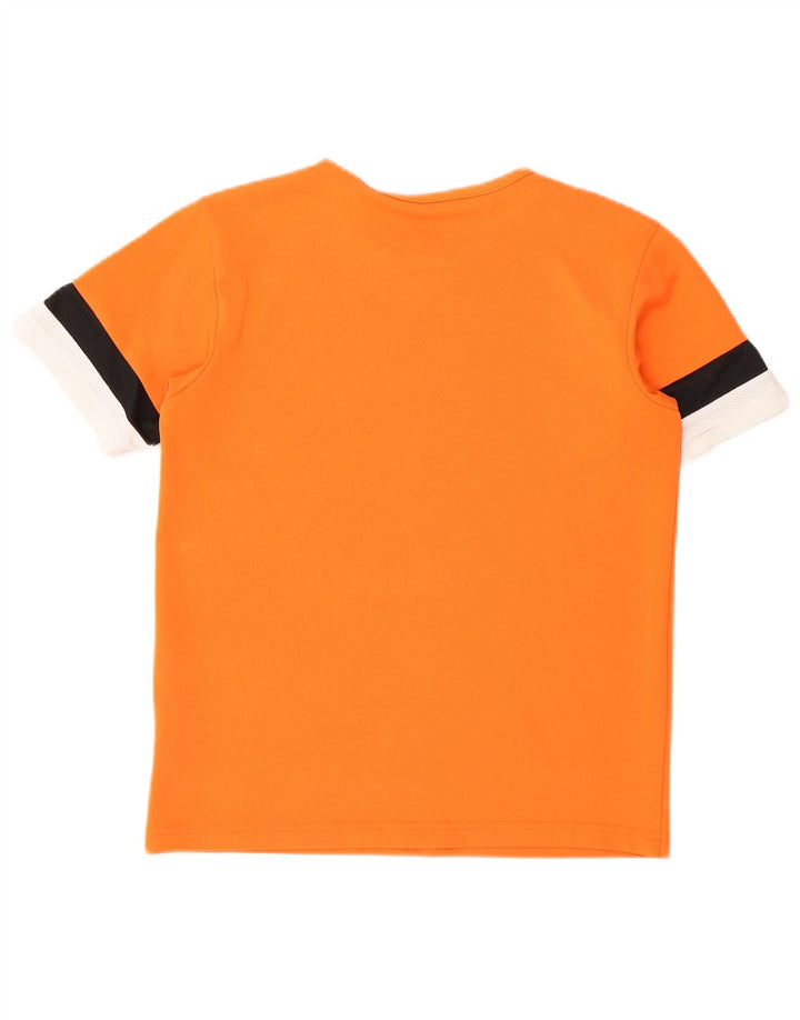 Camiseta Puma Menino 11-12 Anos Laranja Colorblock Poliéster