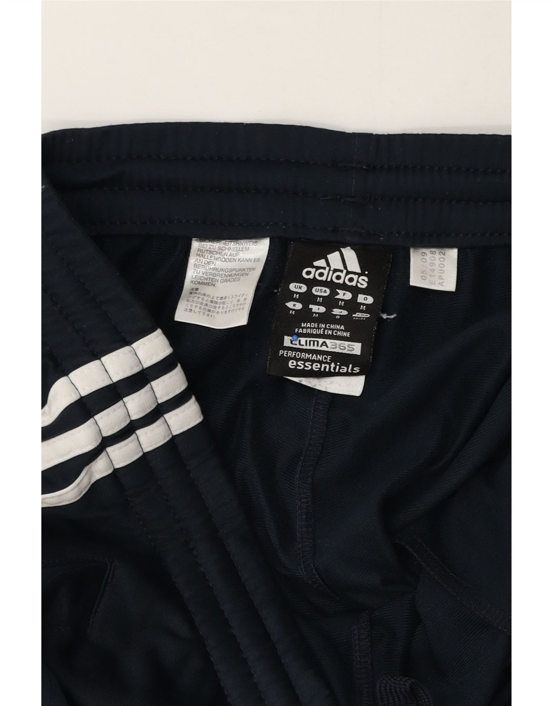 Calça de treino masculina Adidas Clima 365 poliéster azul marinho médio