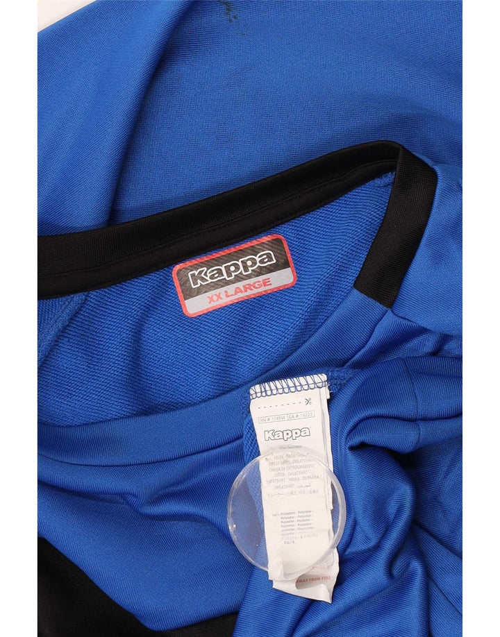 Kappa moletom gráfico masculino jumper 2XL azul colorblock poliéster