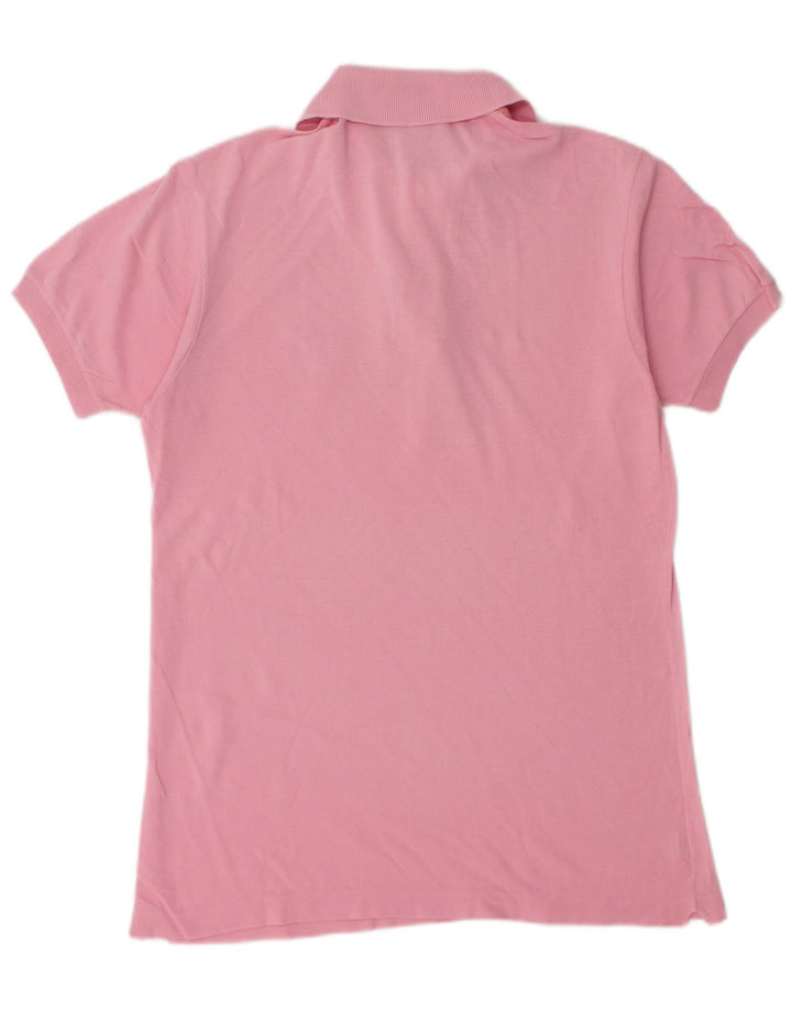 Camisa polo masculina Lacoste pequena rosa algodão