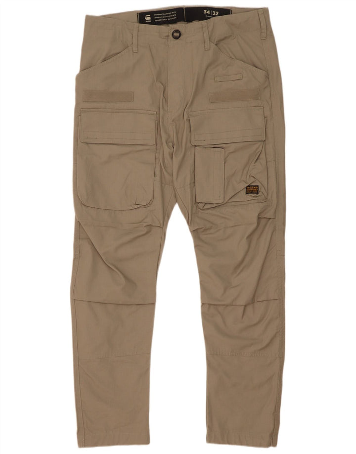 Calça cargo regular cônica masculina G-Star W34 L32 bege