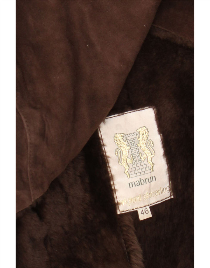 Casaco de shearling feminino Mabrun IT 46 grande shearling marrom