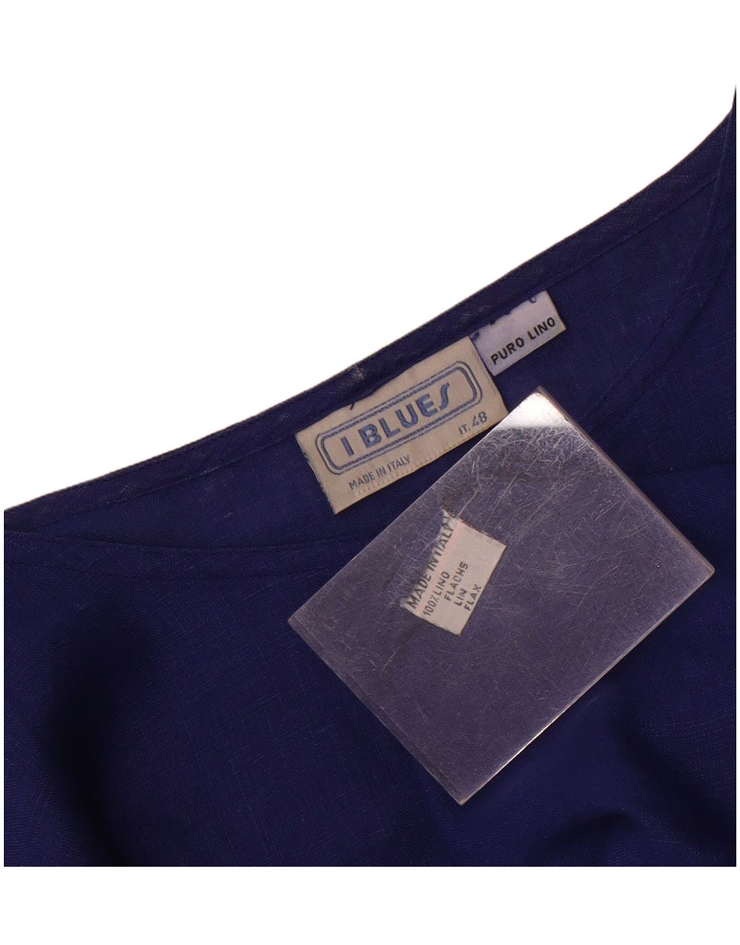 Blusa feminina i Blues Top IT 48 XL linho azul