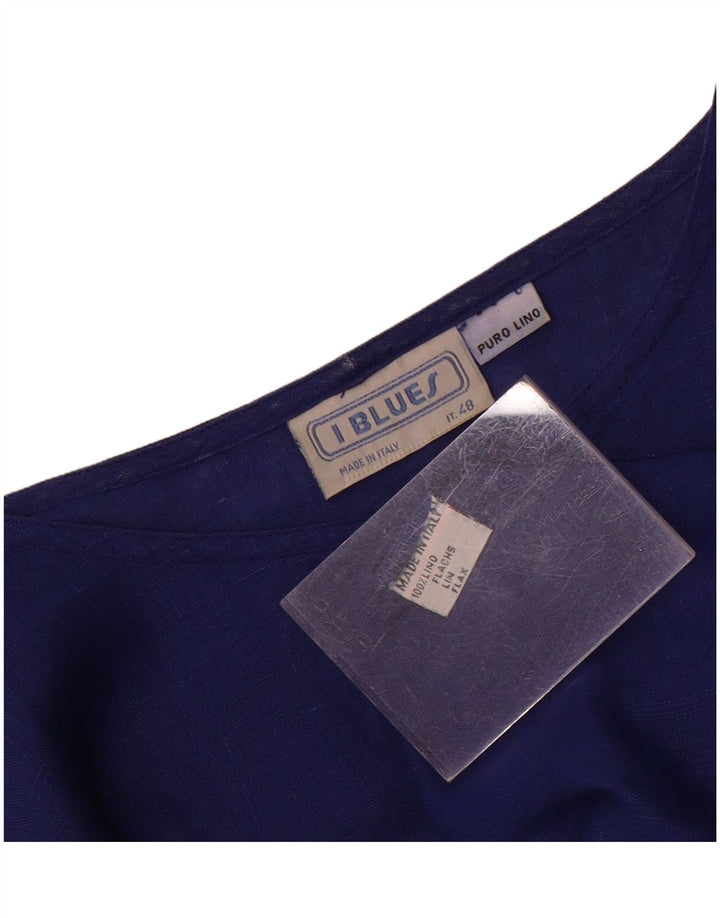 Blusa feminina i Blues Top IT 48 XL linho azul
