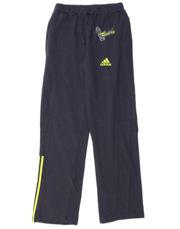 Calça de treino masculina ADIDAS XS azul marinho algodão