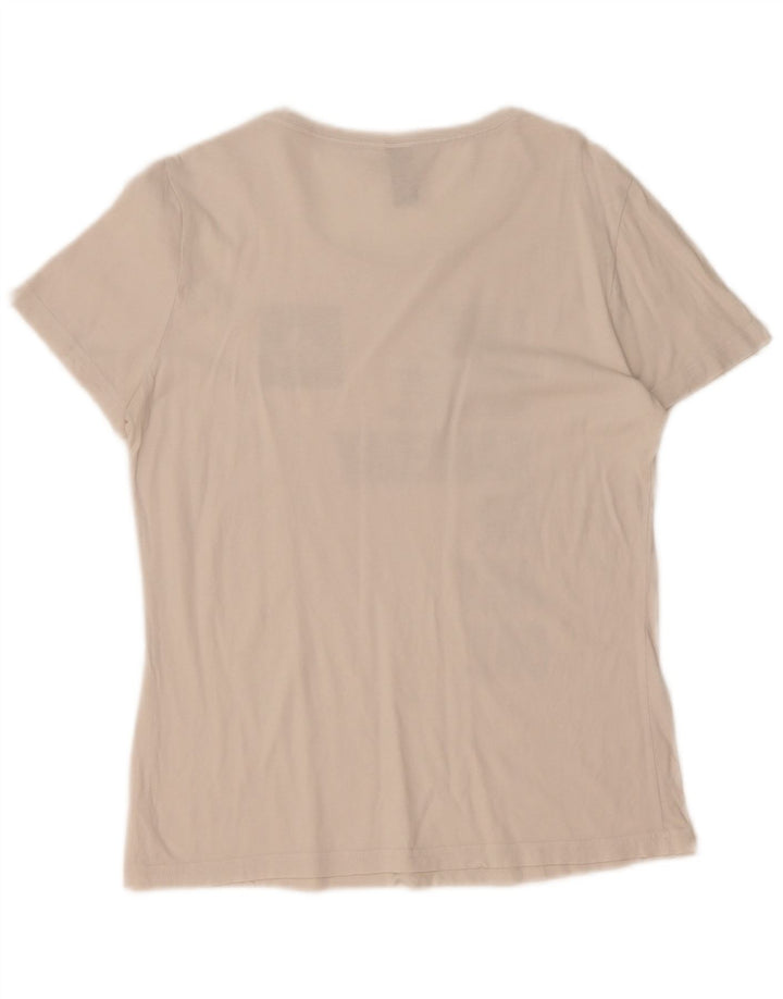 Camiseta Adidas Feminina Graphic Top UK 14 Médio Branco