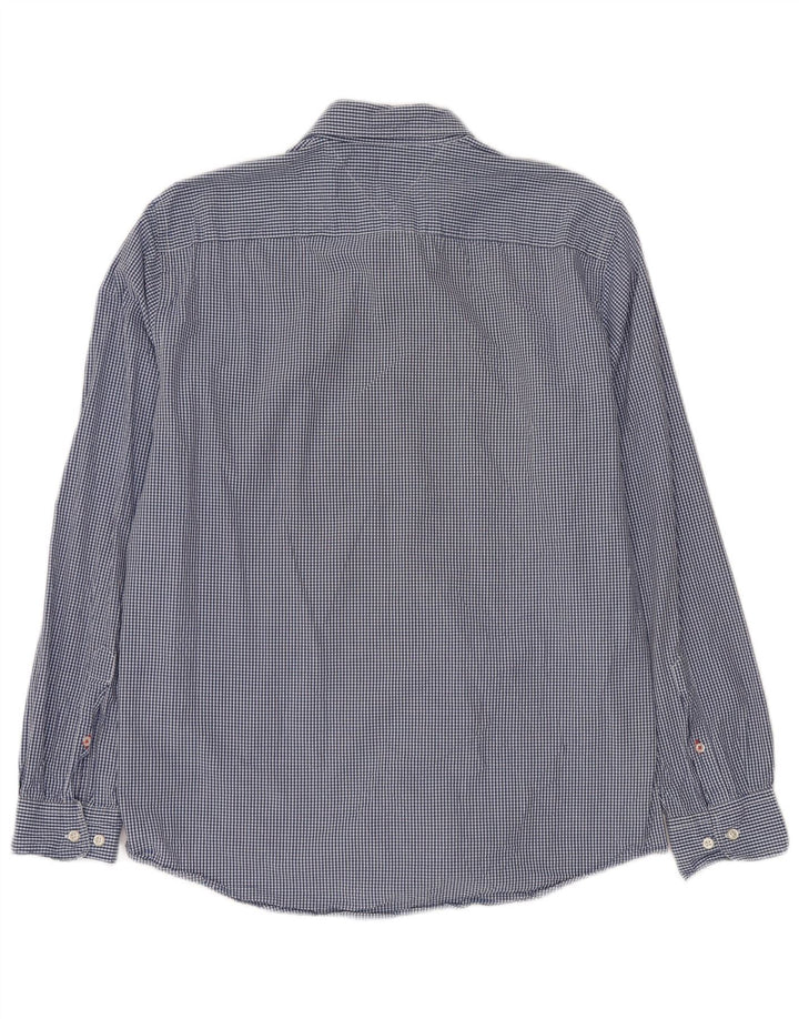 Camisa masculina TOMMY HILFIGER regular fit grande algodão guingão azul