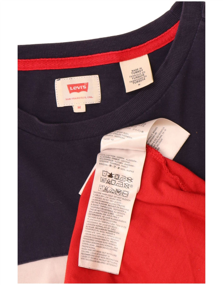 Camiseta gráfica masculina Levi's Top médio algodão colorblock multicolorido