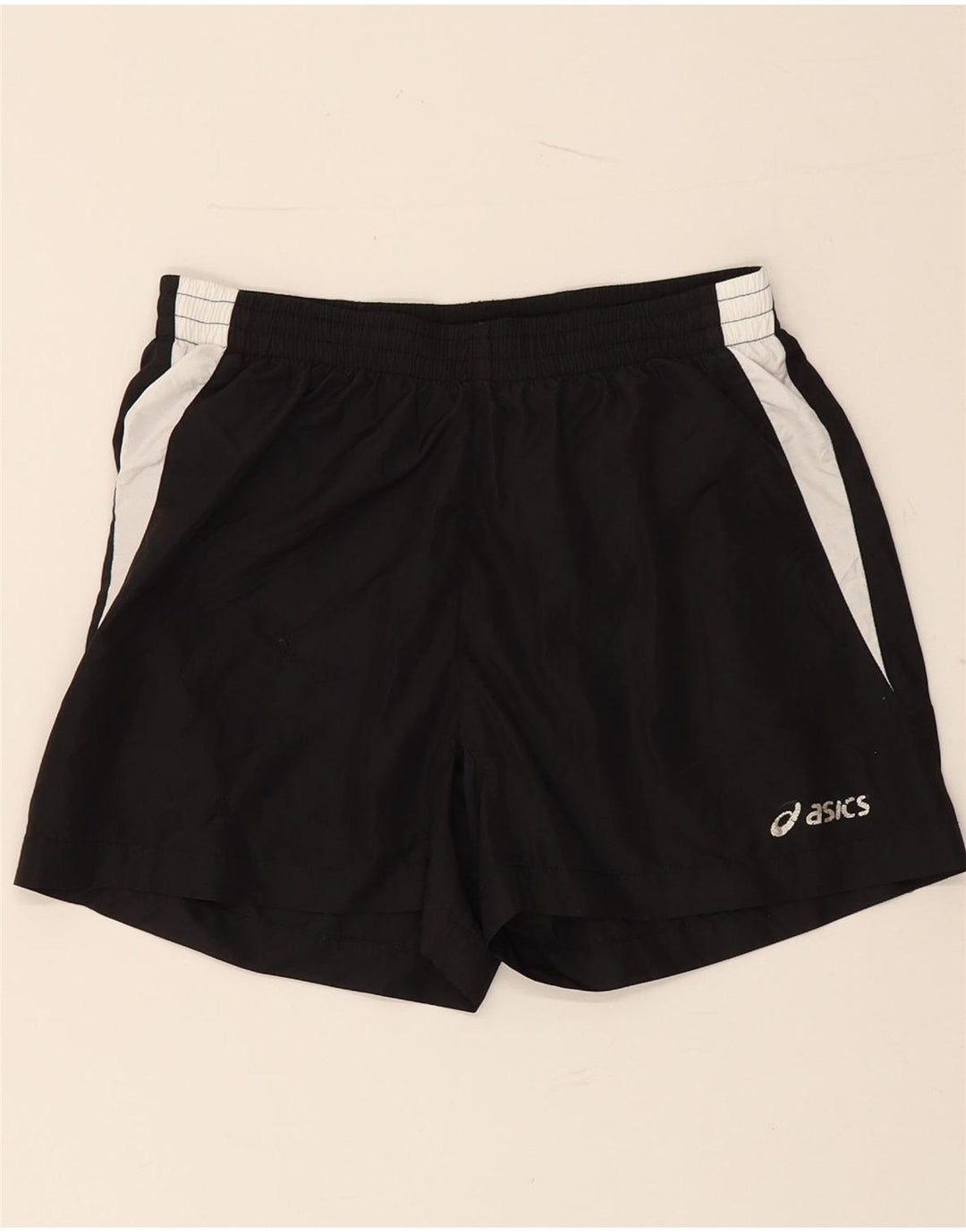 Shorts esportivos femininos ASICS UK 10 pequeno poliéster camuflado preto