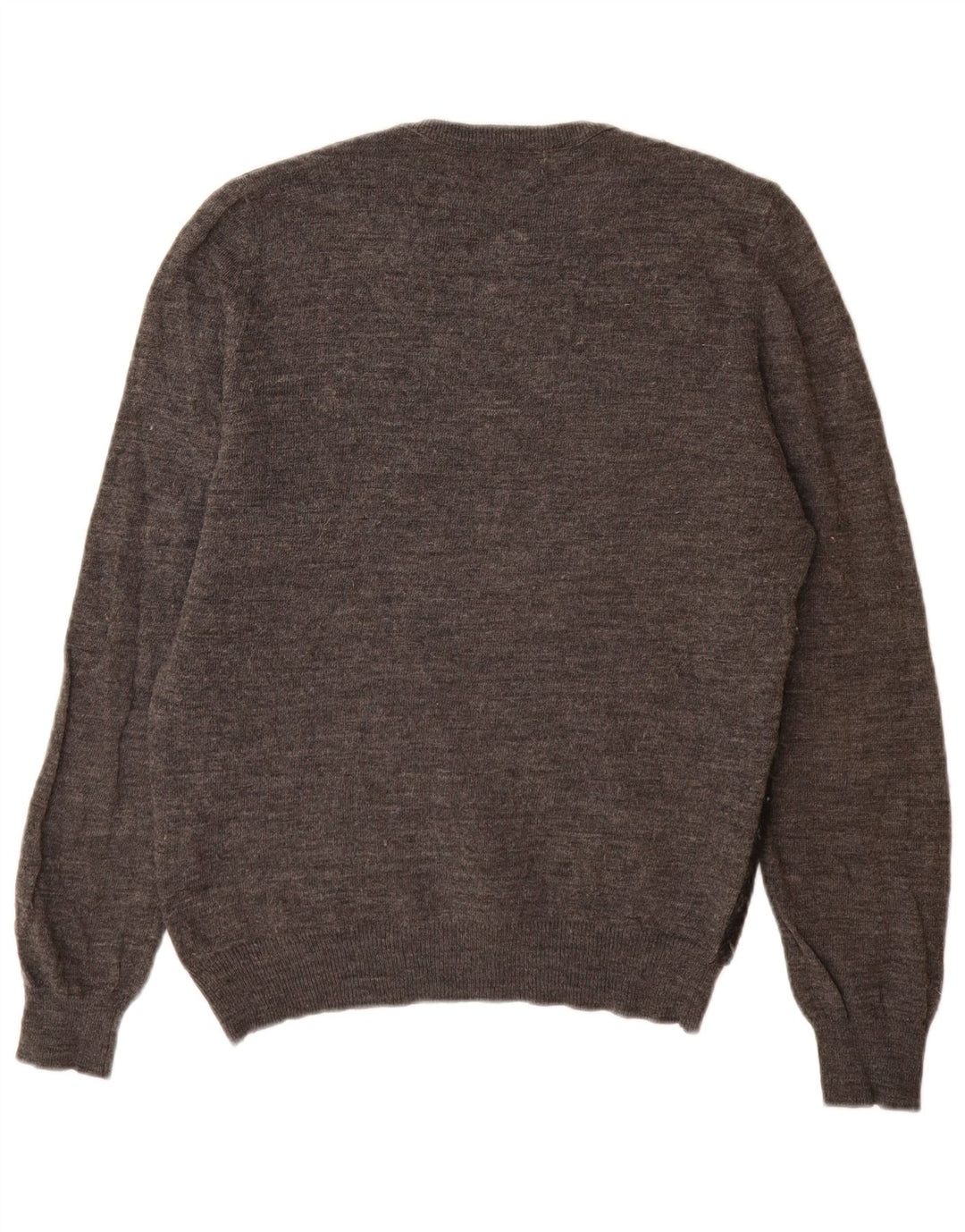 Suéter masculino Zara com gola redonda e acrílico cinza médio
