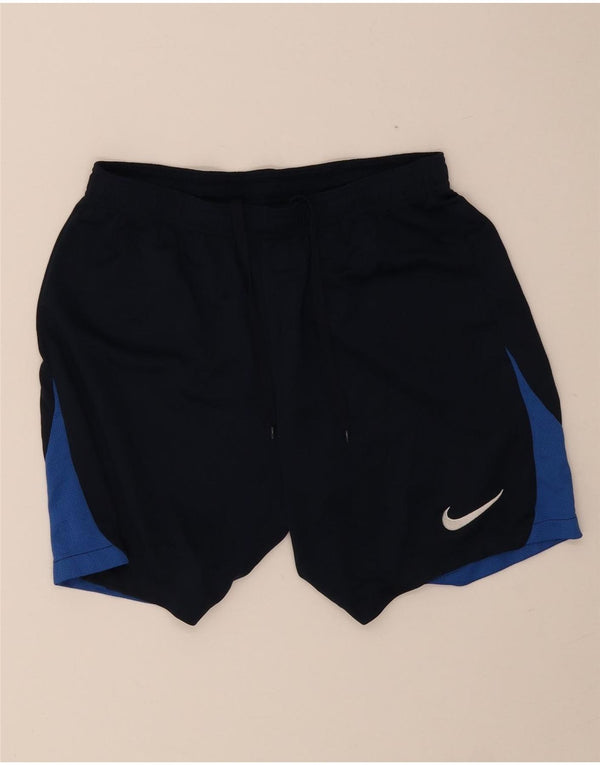 Shorts esportivos masculinos Nike Dri Fit Slim grandes em poliéster azul marinho