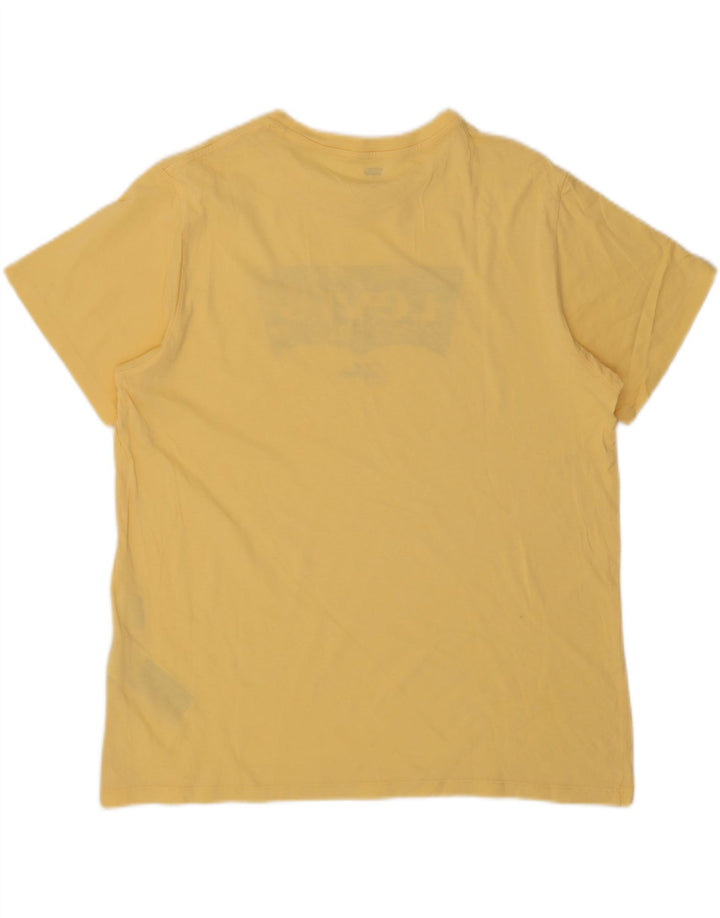 LEVI'S Mens Graphic T-Shirt Top Large Yellow Cotton Vintage Levi's and Second-Hand Levi's from Messina Hembry 