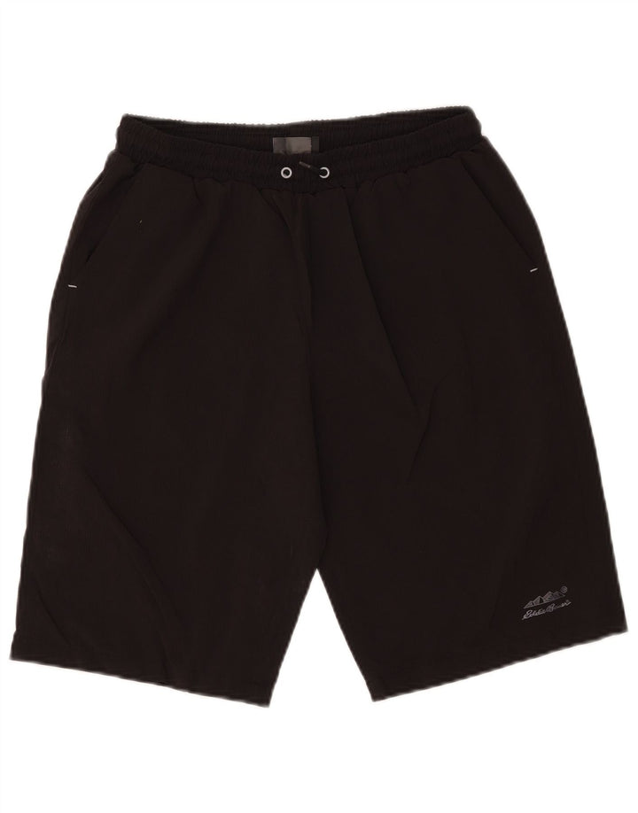 Shorts de natação Eddie Bauer para meninos 15-16 anos XL preto poliéster