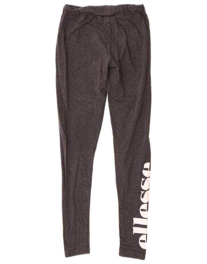 Ellesse Leggings Gráficos Femininos UK 10 Pequeno Algodão Cinza