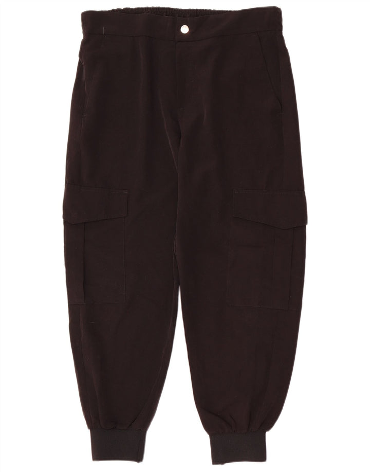 Calça jogger feminina ZARA grande W3 preta poliéster