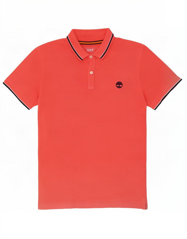 Camisa polo masculina Timberland Slim Fit médio algodão rosa