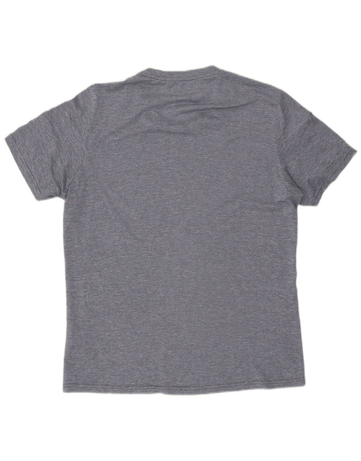 Adidas Mens Aeroready Camiseta Top Médio Azul Marinho Listrado Poliéster
