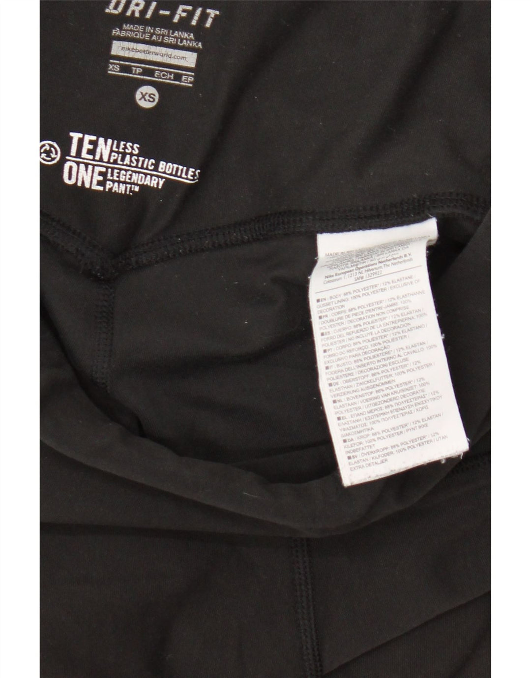 Leggings Nike Dri Fit UK 4 XS Preto Poliéster