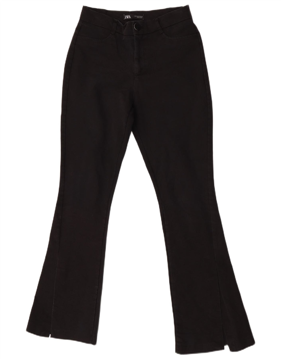 Calça feminina Zara Flare casual médio W28 L32 preta