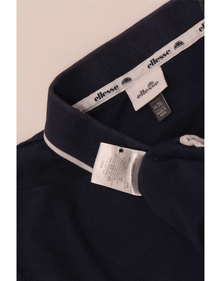 Camisa polo masculina Ellesse 3XL algodão azul marinho