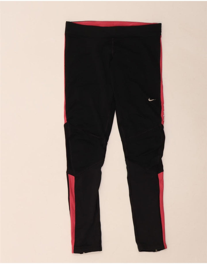 Leggings Nike Dri Fit UK 12 Médio Preto Colourblock Poliéster
