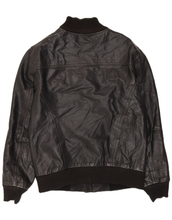 Jaqueta de couro masculina Conbipel IT 46 pequena couro preto