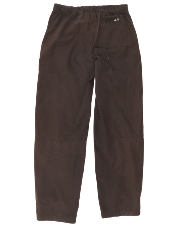 Calça feminina reta casual Nike US 4/6 pequena W30 L29 cinza poliéster