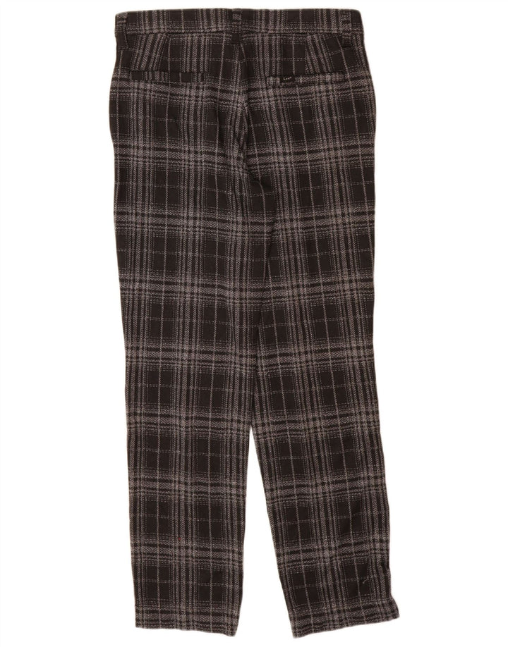 Calça Chino Feminina Lee US 10 Grande W30 L30 Poliéster Xadrez Preto