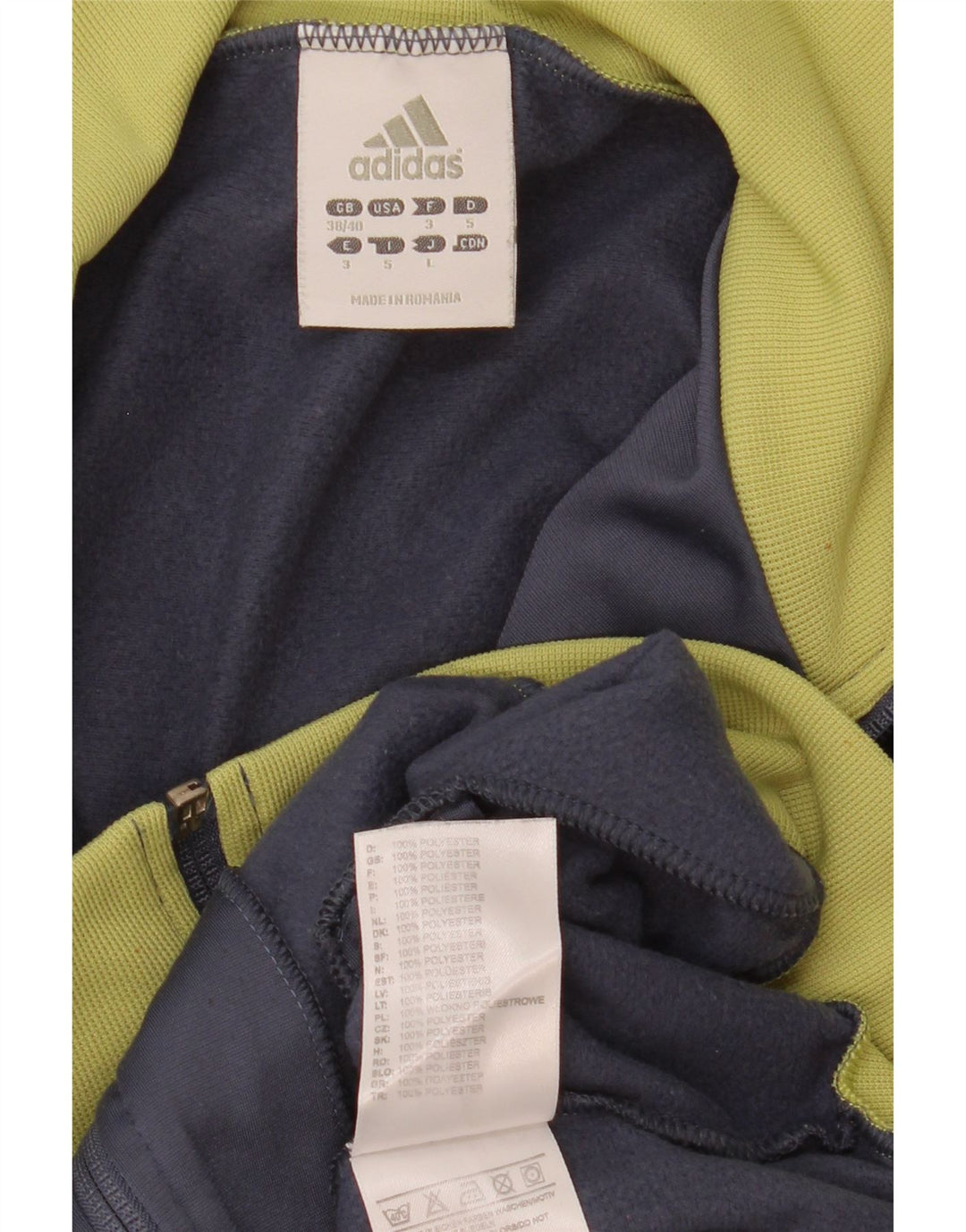 Adidas Mens Tracksuit Top Jacket UK 38/40 Cinza Médio Colourblock Poliéster