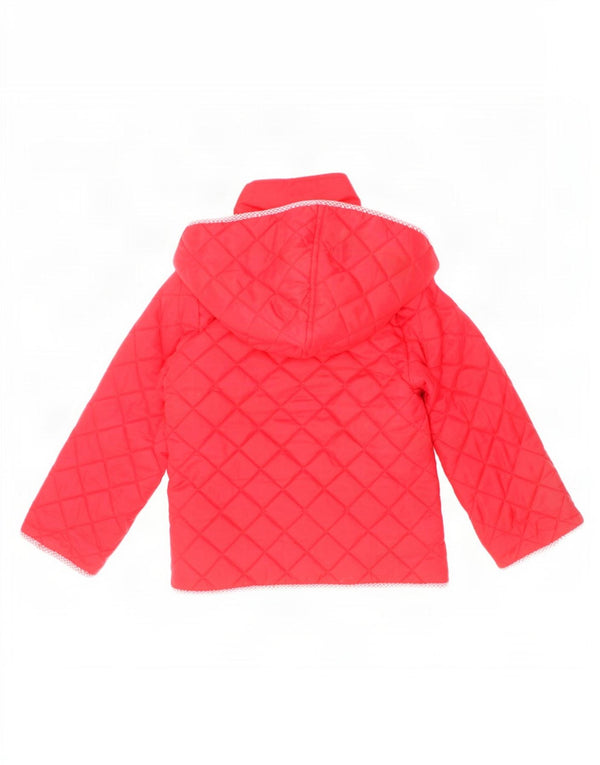 Casaco acolchoado com capuz para meninas Benetton 2-3 anos 2XS vermelho