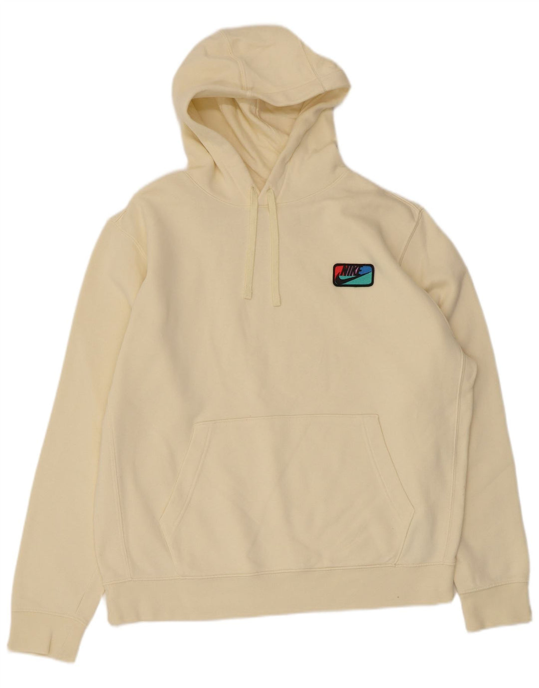 Nike Mens Hoodie Jumper Grande Algodão Amarelo