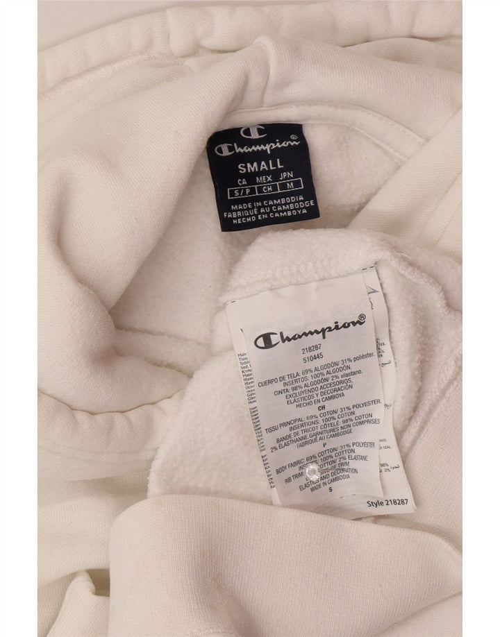 Jumper masculino com capuz Champion pequeno algodão branco