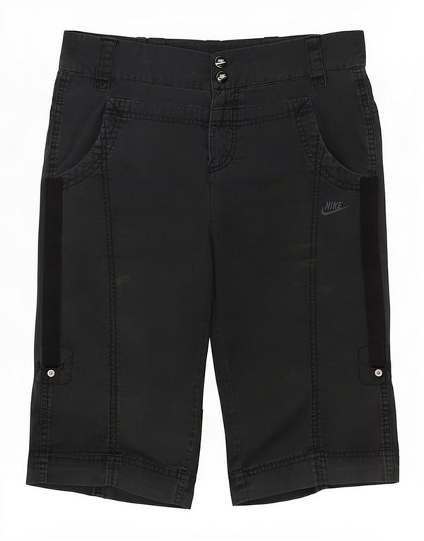 Bermuda feminina Nike UK 6 XS W28 preta algodão
