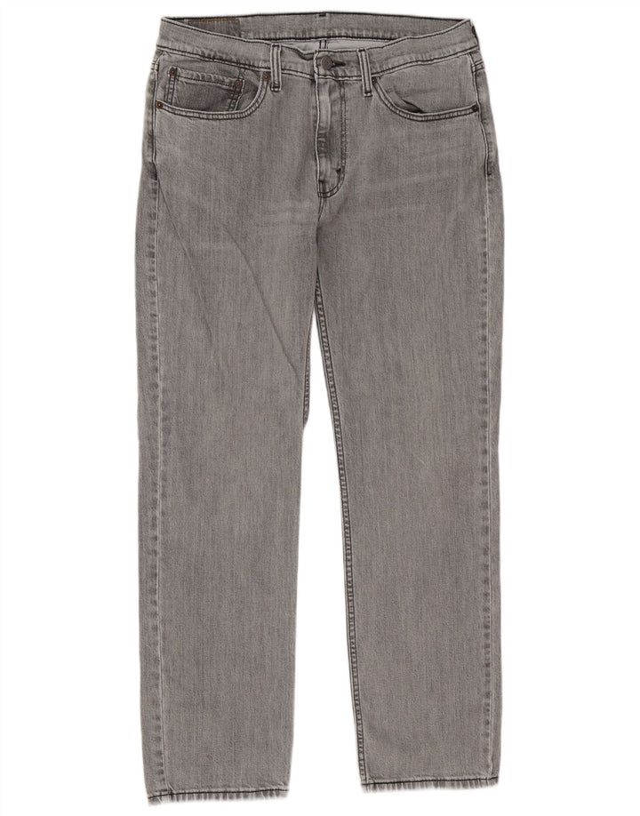 Calça jeans masculina Levi's 514 Straight W34 L32 cinza algodão